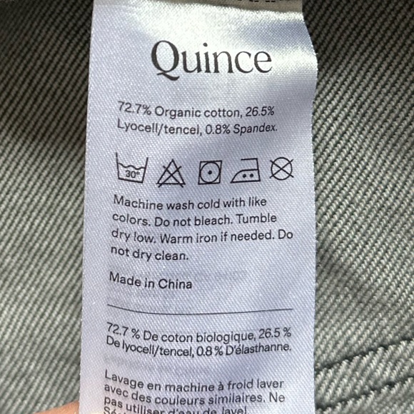 Quince Bella Stretch Relaxed Jeans Charcoal Black Size 31 Denim - Picture 8 of 12